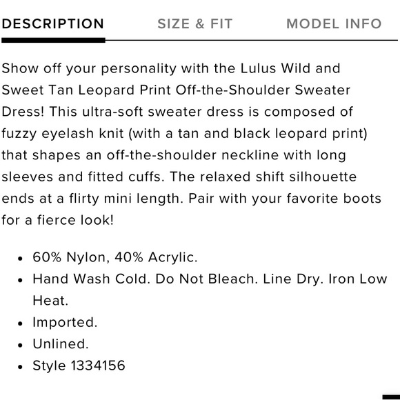 Lulu’s leopard sweater dress - Picture 5 of 5